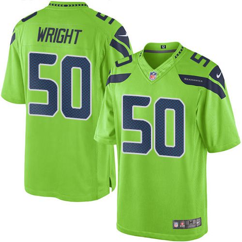 Men Seattle Seahawks 50 K.J. Wright Nike Green Rush Limited NFL Jersey